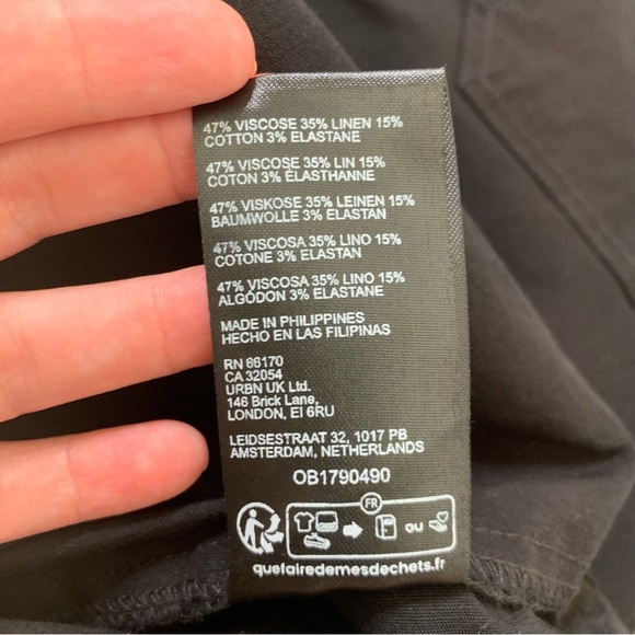 Maeve Womens the Colette Black Midi Pencil Skirt linen blend XS - Picture 11 of 11